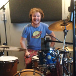 Paul recording drums - Pint of Gold