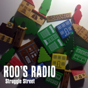 Cover art for Struggle Street by Roo's Radio (children's toys on a white background harshly lit from the side)