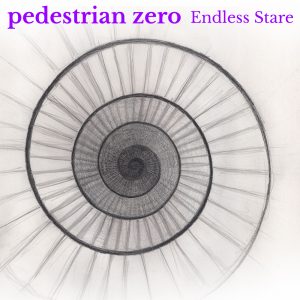 Artwork for Endless Stare by pedestrian zero - pencil drawing of a descending circular staircase (looks a bit like a spiral shell too)